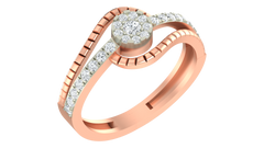 18K Gold & Diamond Ring For Women KRA10034