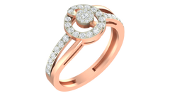 18K Gold & Diamond Ring For Women KRA10035