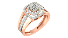 18K Gold & Diamond Ring For Women KRA10038