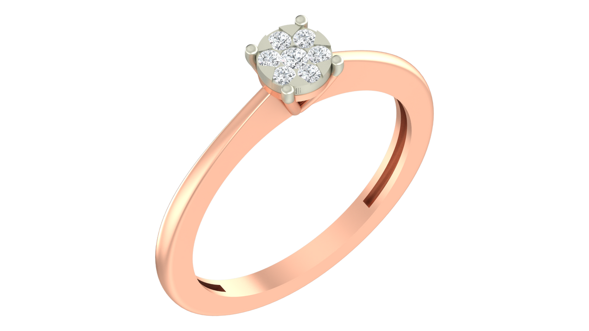 18K Gold & Diamond Ring For Women KRA10039