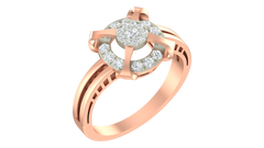 18K Gold & Diamond Ring For Women KRA10040