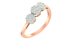 18K Gold & Diamond Ring For Women KRA10041