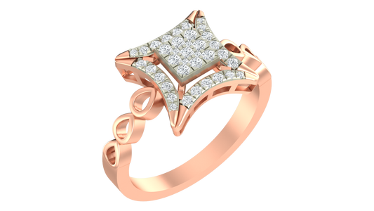 18K Gold & Diamond Cocktail Ring For Women KRA10042