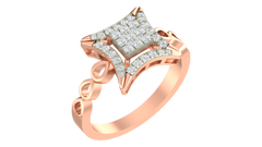 18K Gold & Diamond Ring For Women KRA10042