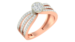 18K Gold & Diamond Ring For Women KRA10043