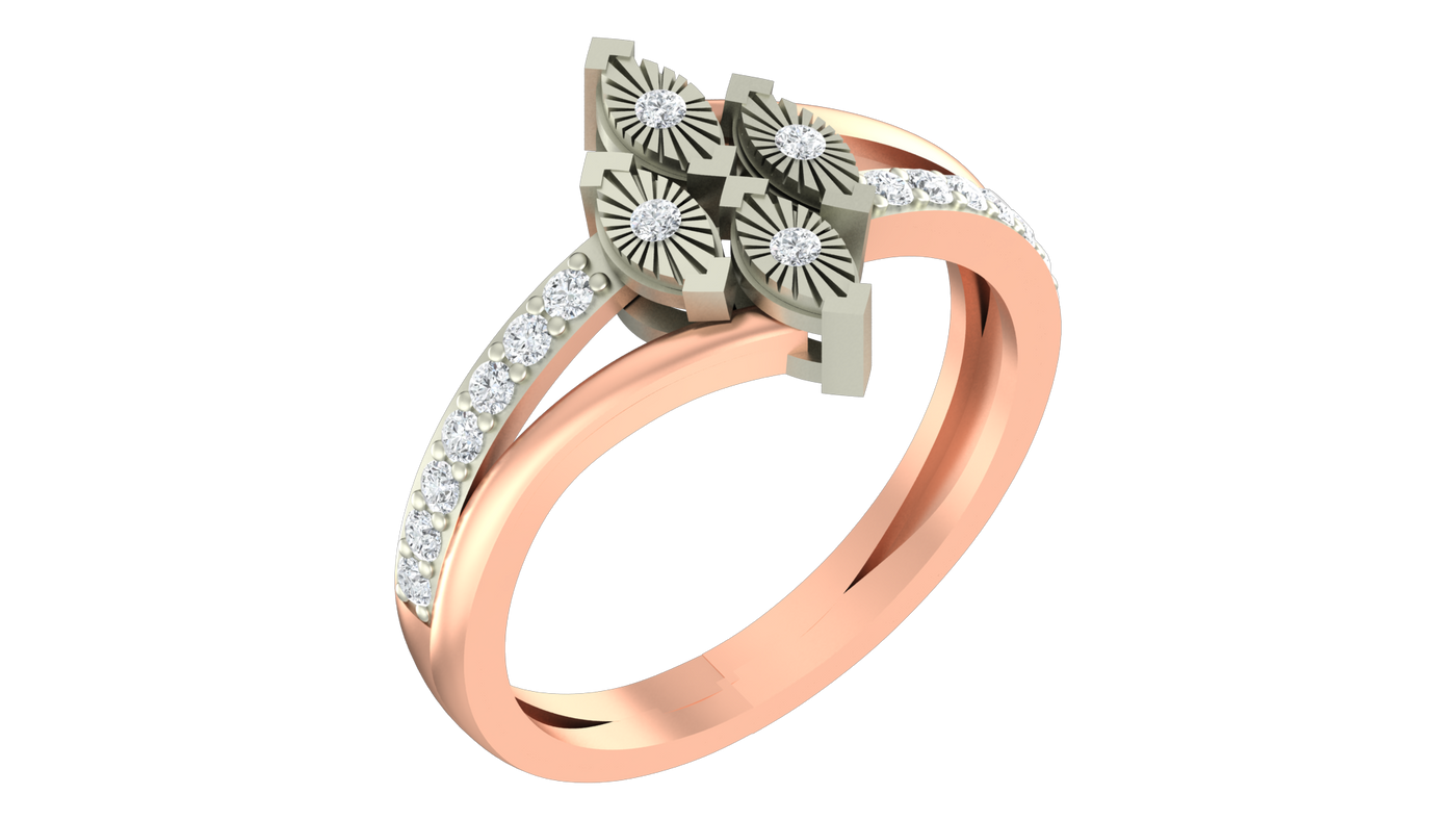 Gold & Diamond Engagement Ring For Women KRC10561