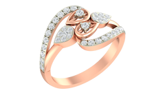 18K Gold & Diamond Ring For Women KRA10048