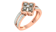 18K Gold & Diamond Ring For Women KRA10050