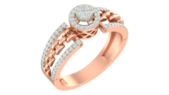 18K Gold & Diamond Ring For Women KRA10052