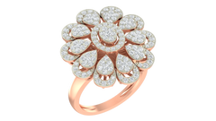 18K Gold & Diamond Ring For Women KRA10053