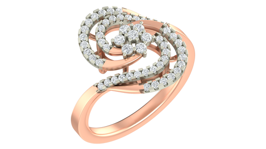 18K Gold & Diamond Engagement Ring For Women KRA10481