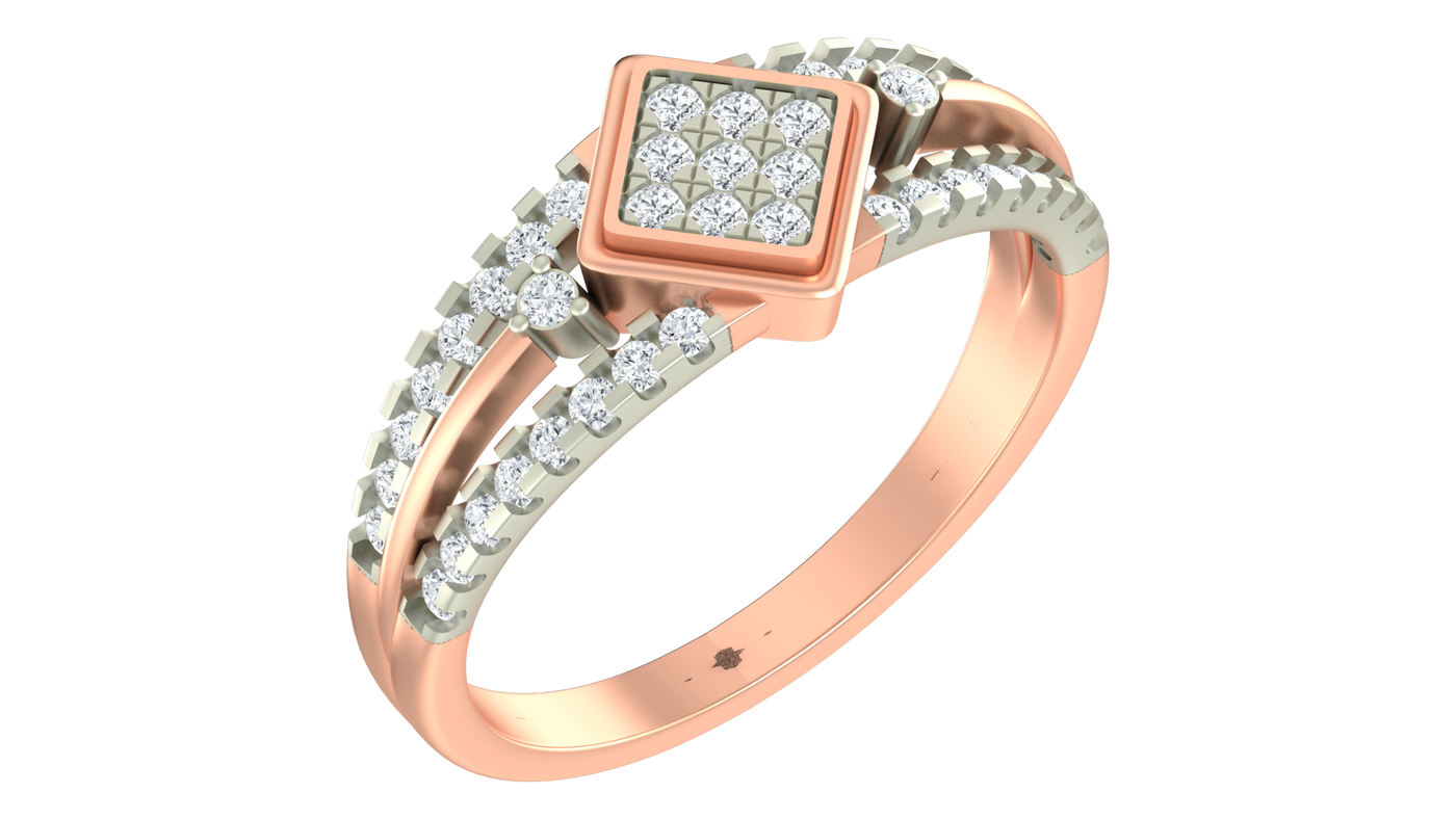 Gold & Diamond Engagement Ring For Women KRC10287