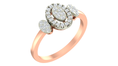 18K Gold & Diamond Ring For Women KRA10490
