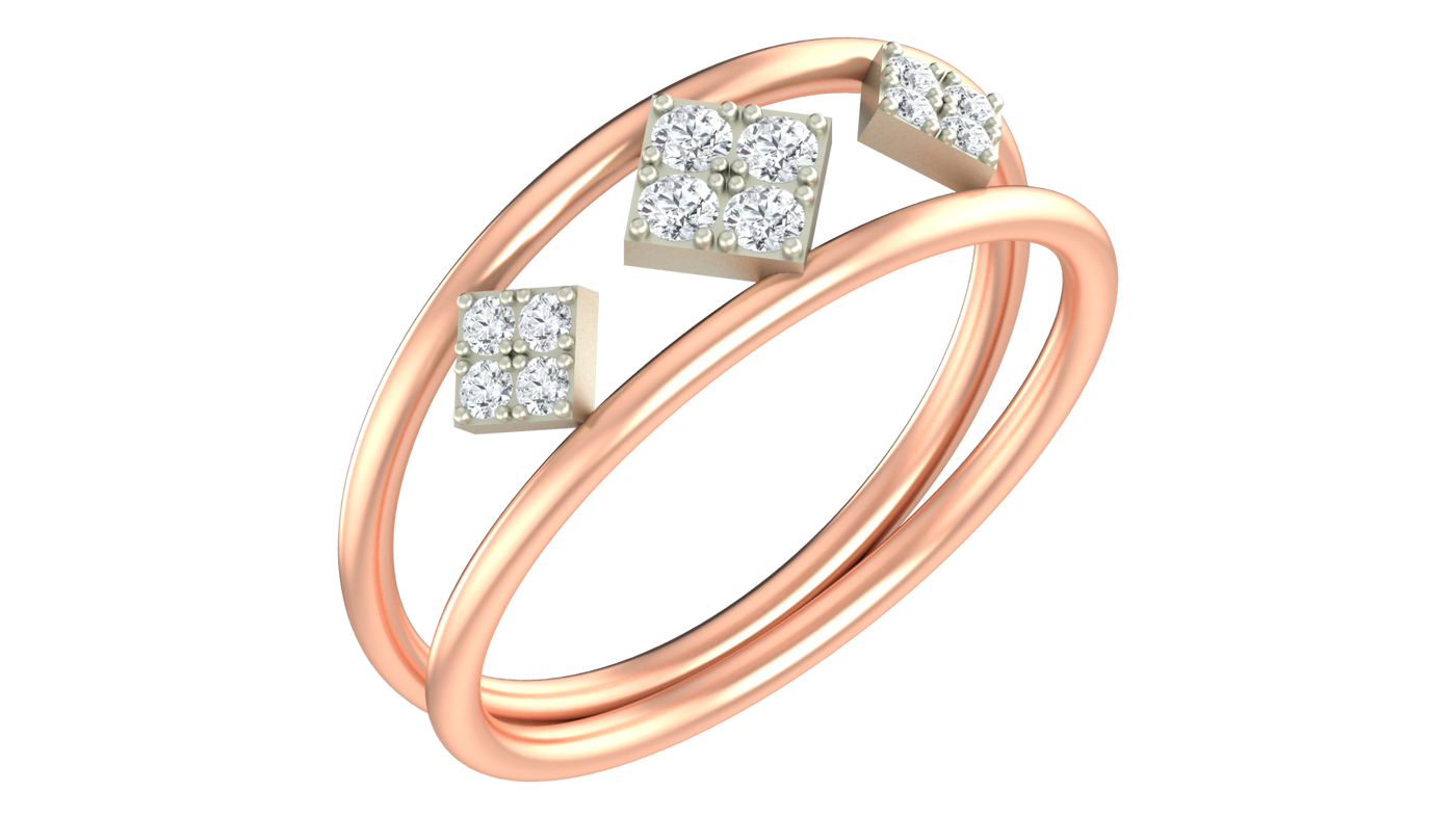 Gold & Diamond Ring For Women KRC10233