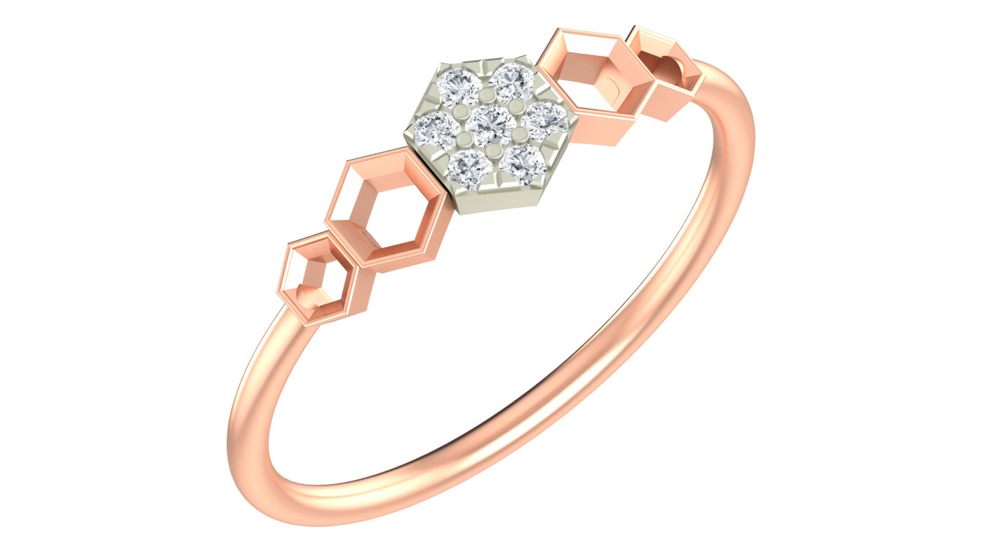 Gold & Diamond Ring For Women KRC10653