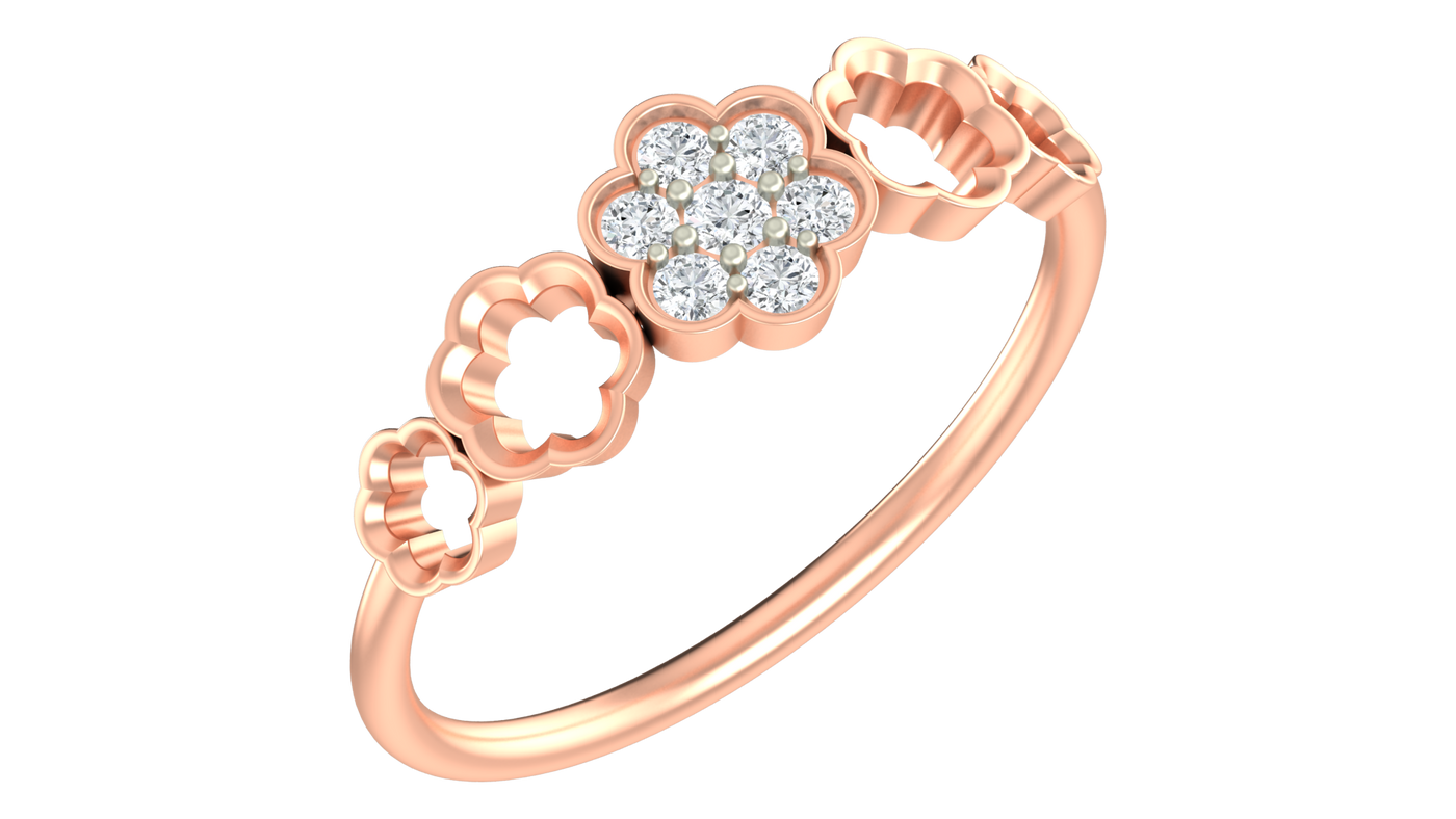 Gold & Diamond Engagement Ring For Women KRC10228