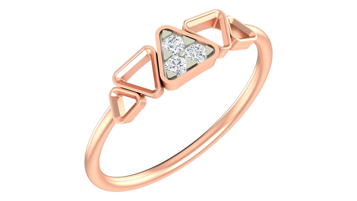 महिलाओं के लिए 18K गोल्ड और डायमंड डेलीवियर रिंग KRA10539