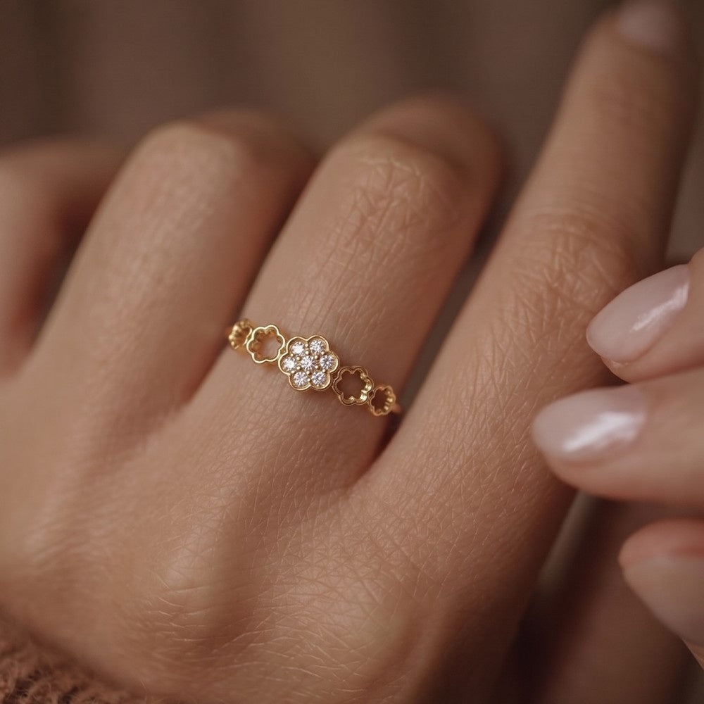 Gold & Diamond Engagement Ring For Women KRC10228