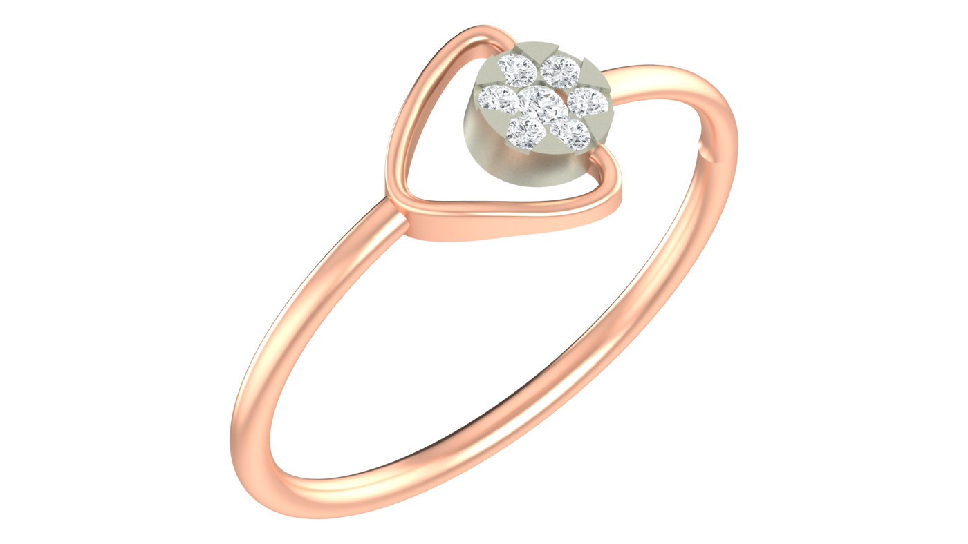 Gold & Diamond Dailywear Ring For Women KRC10234