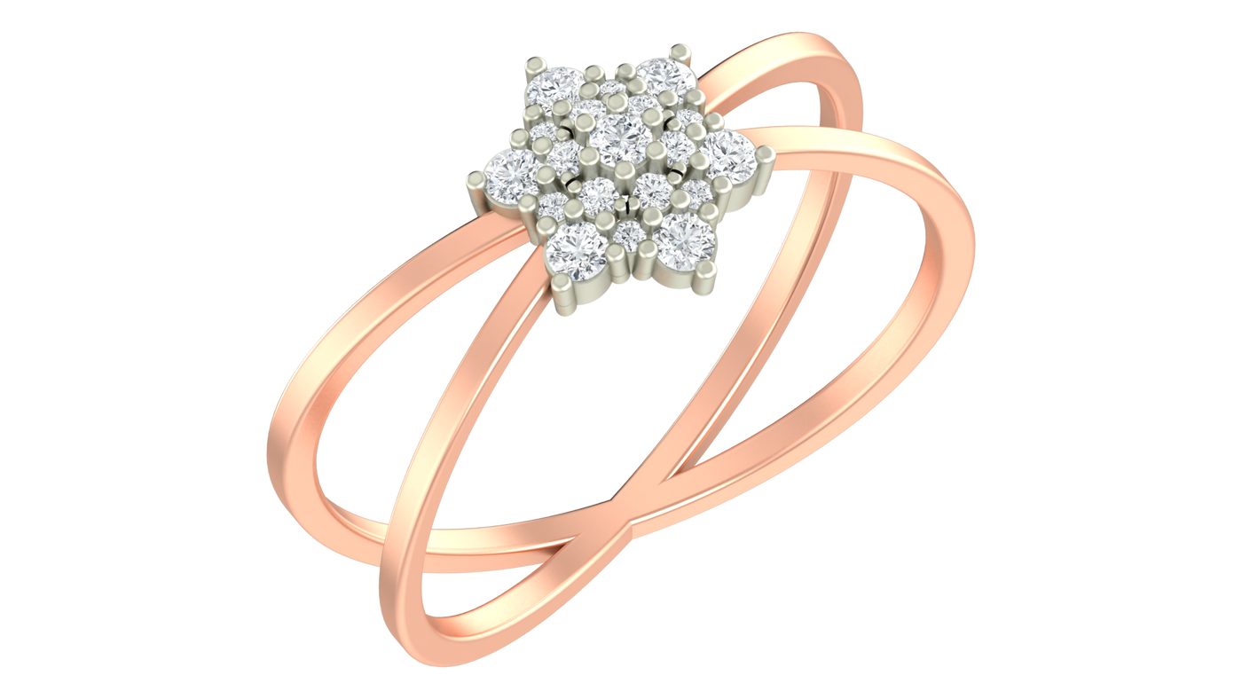 Gold & Diamond Engagement Ring For Women KRC10292
