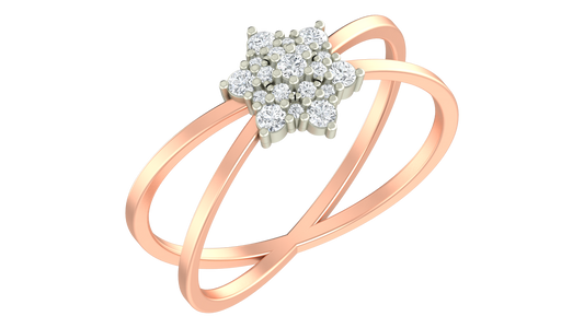 18K Gold & Diamond Engagement Ring For Women KRA10552