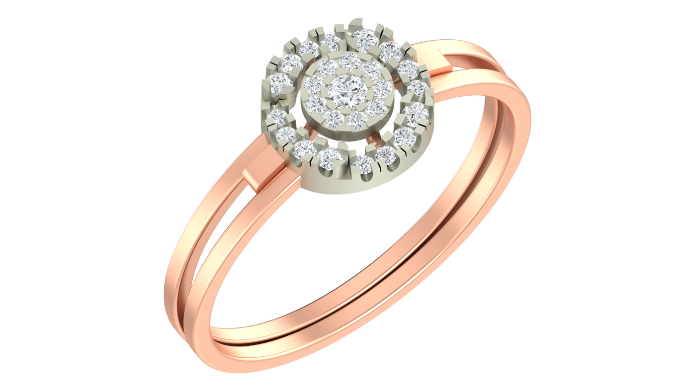 Gold & Diamond Ring For Women KRC10620