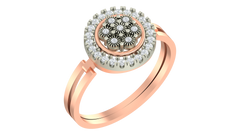 18K Gold & Diamond Ring For Women KRA10556