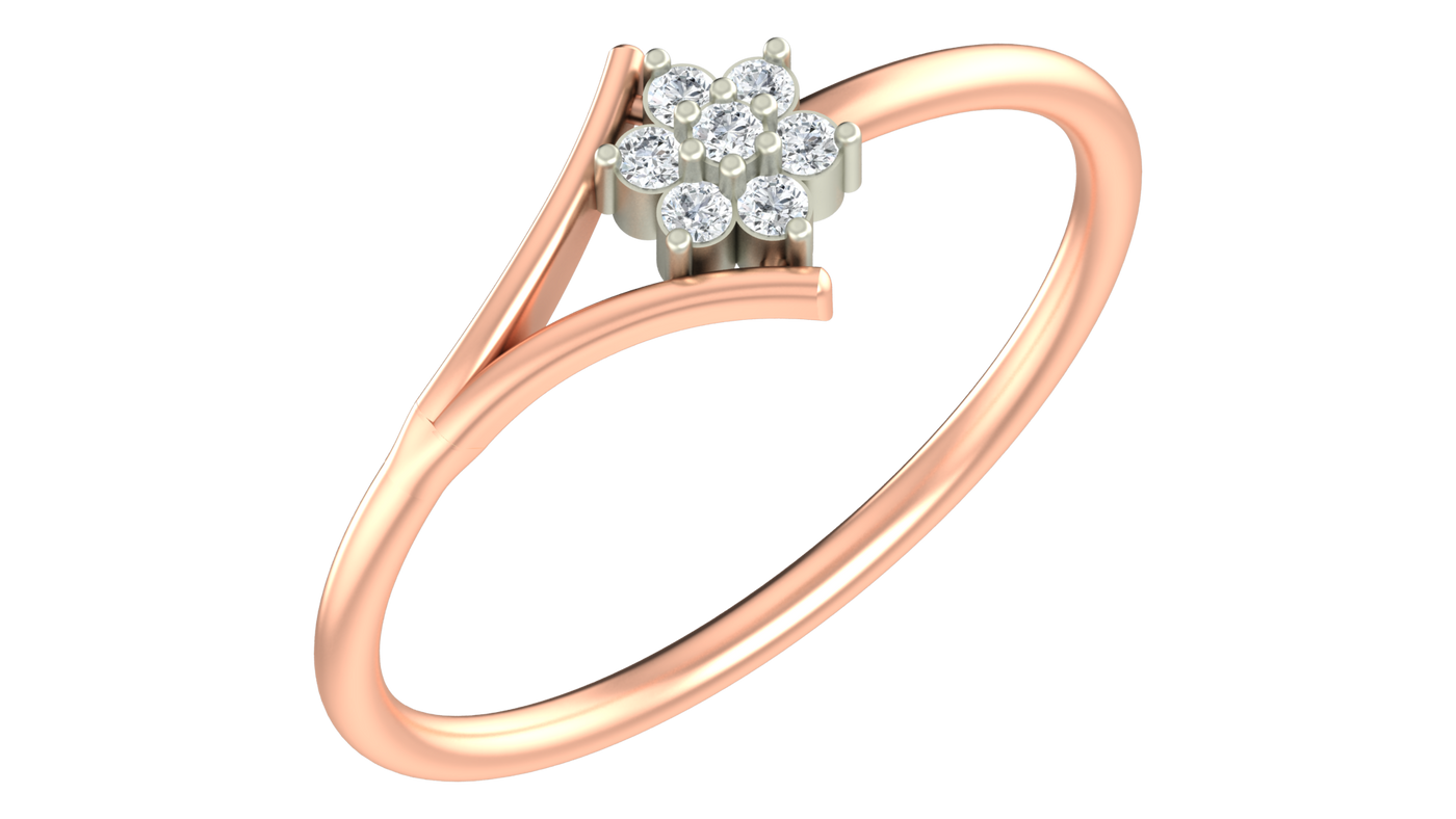 Gold & Diamond Dailywear Ring For Women KRA10584