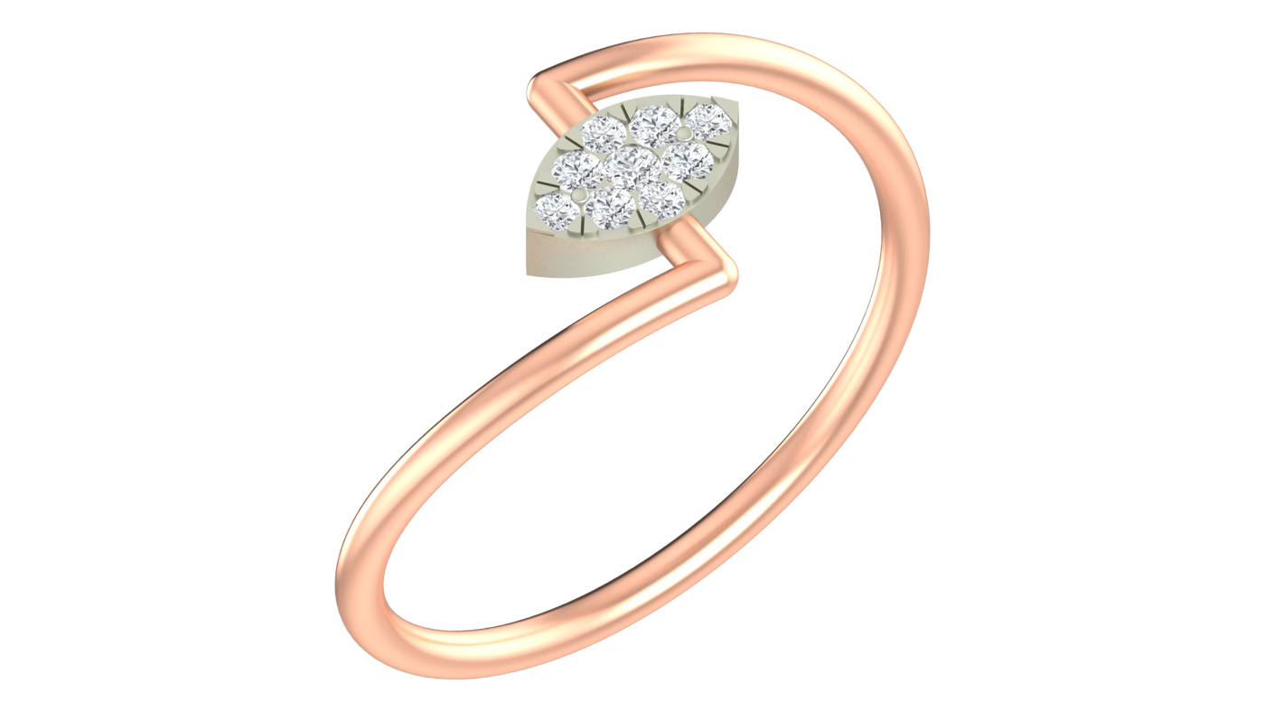 Gold & Diamond Dailywear Ring For Women KRC10404