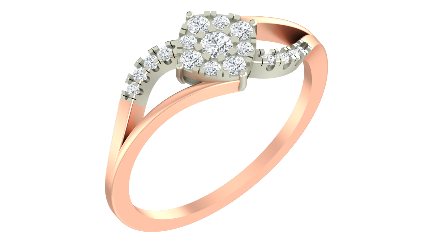 Gold & Diamond Engagement Ring For Women KRC10300