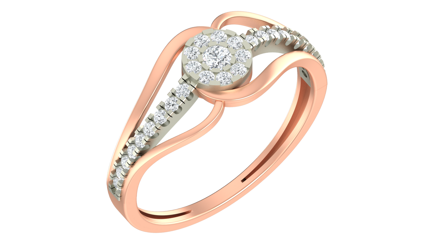 Gold & Diamond Engagement Ring For Women KRC10301