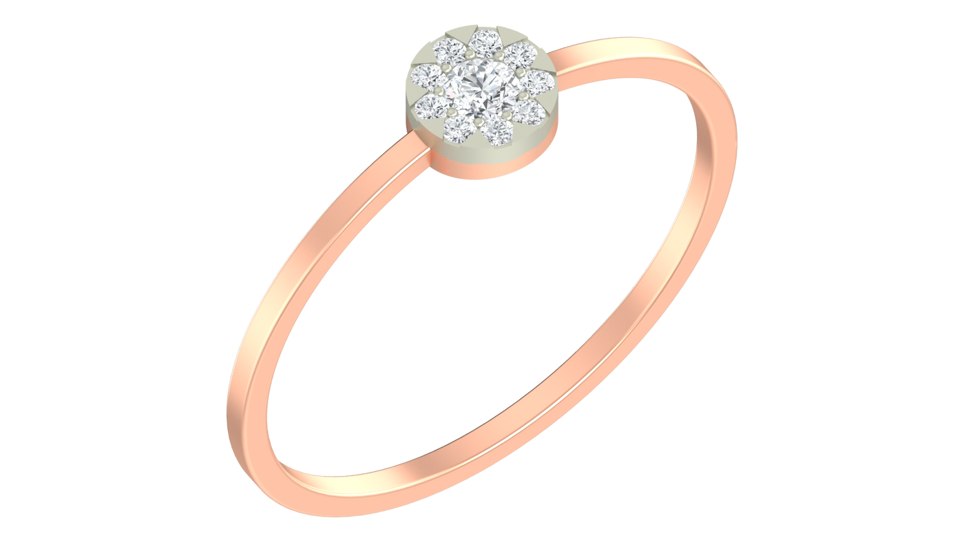 Gold & Diamond Ring For Women KRC10636