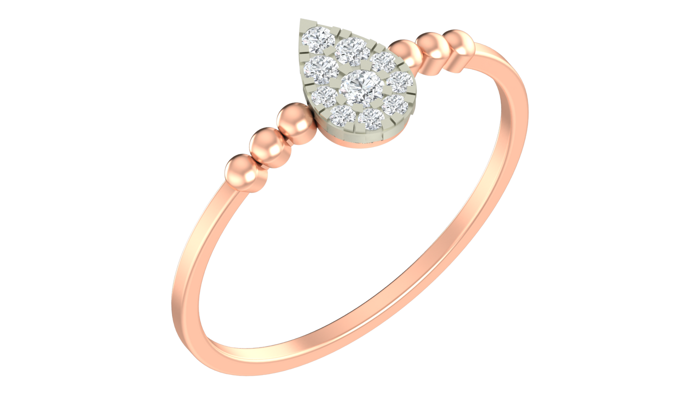 Gold & Diamond Ring For Women KRC10639