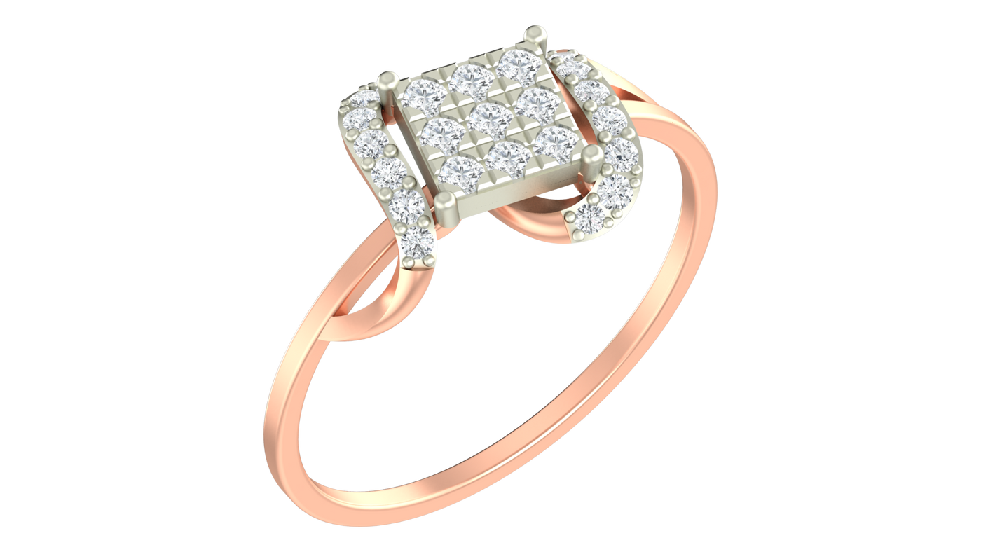 Gold & Diamond Cocktail Ring For Women KRC10305