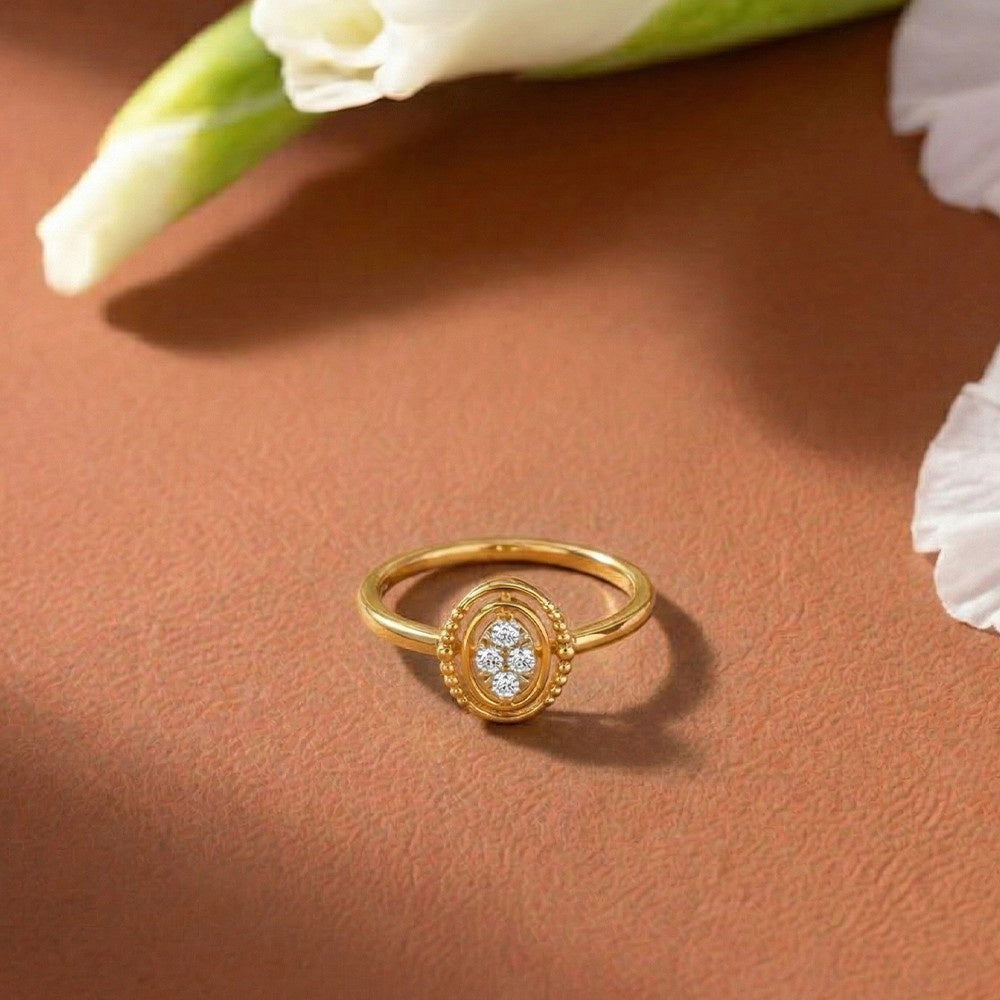 Gold & Diamond Ring For Women KRC10640