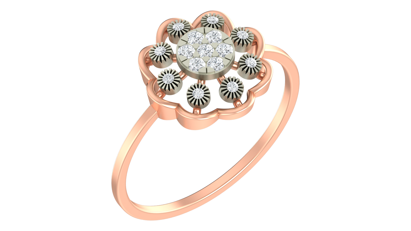 Gold & Diamond Ring For Women KRC10300