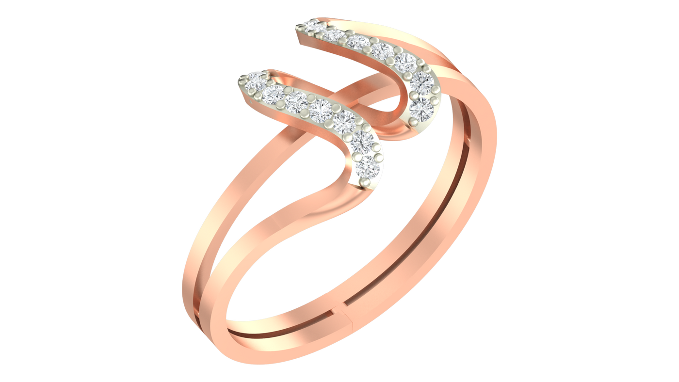 Gold & Diamond Ring For Women KRC10315