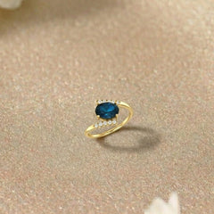 Gold & Diamond Gemstone Ring For Women KRC10312