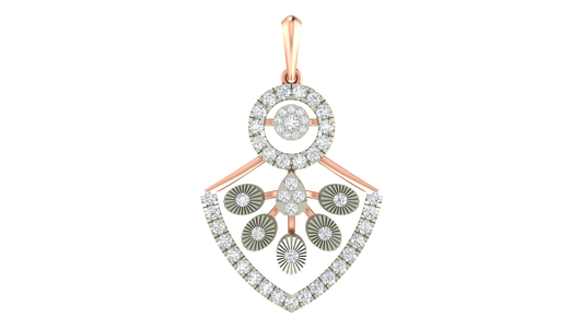 18K Gold & Diamond Partywear Pendant Set KRA40022P