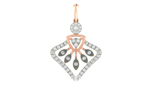 18K Gold & Diamond Floral Pendant Set KRA40023P
