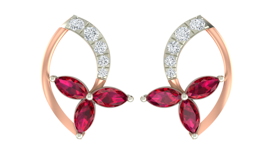 18K Gold & Diamond Women Gemstone Earring KRA40029E