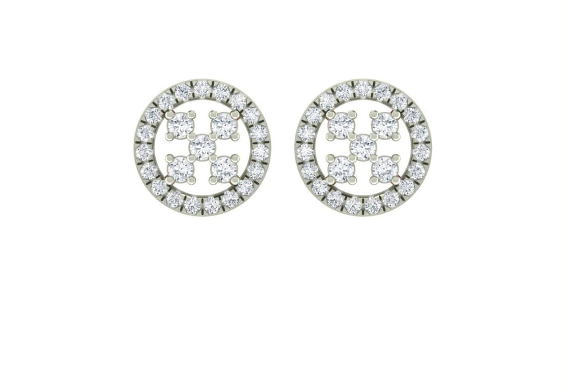 Gold & Diamond Women Stud Earring KRC40719E
