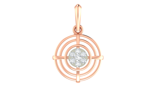 18K Gold & Diamond Floral Pendant Set KRA40138P