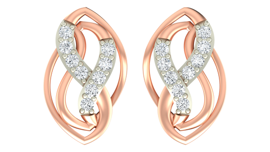 18K Gold & Diamond Women Stud Earring KRA40140E