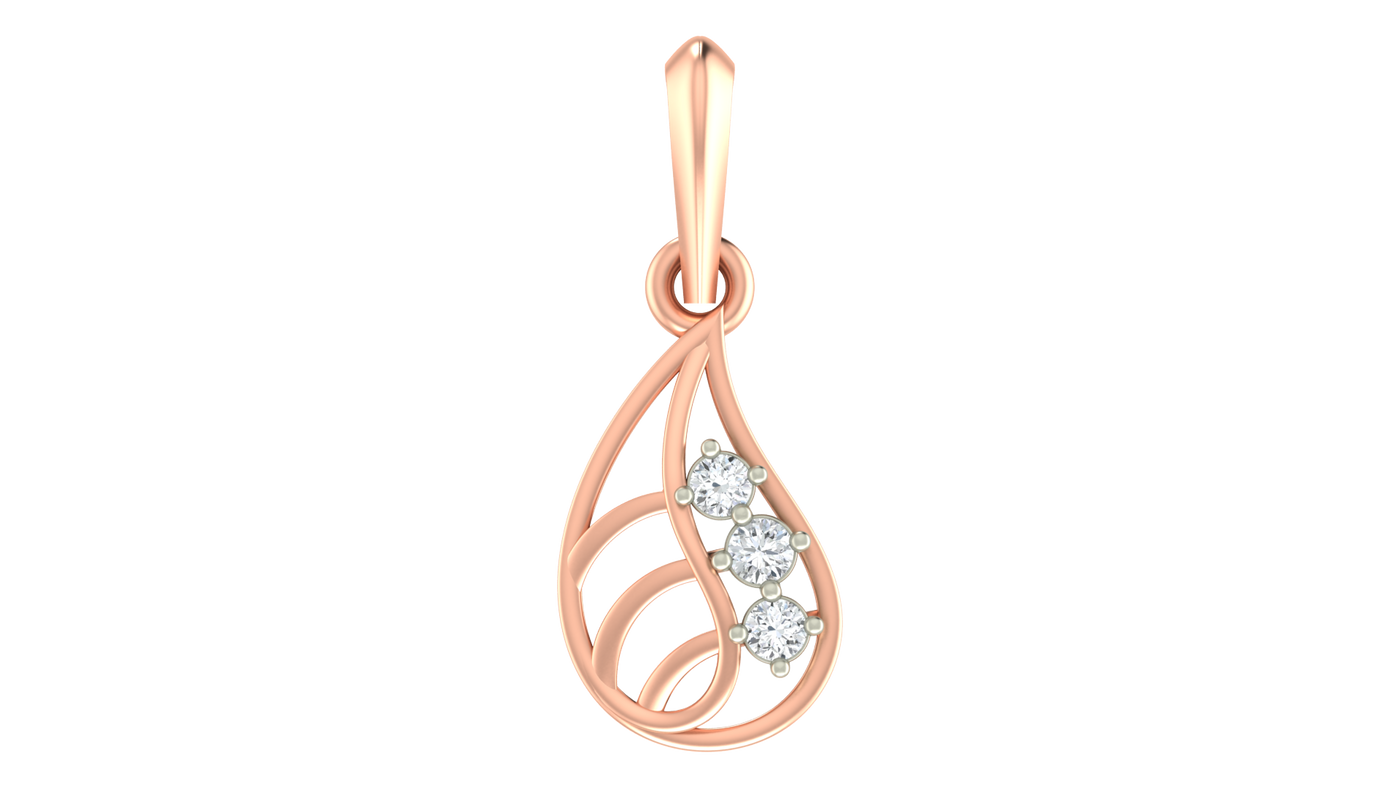 rose gold and diamond pendant for women 