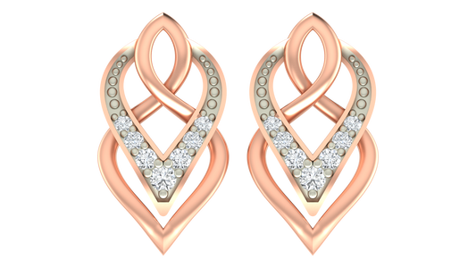 18K Gold & Diamond Women Dailywear Earring KRA40155E