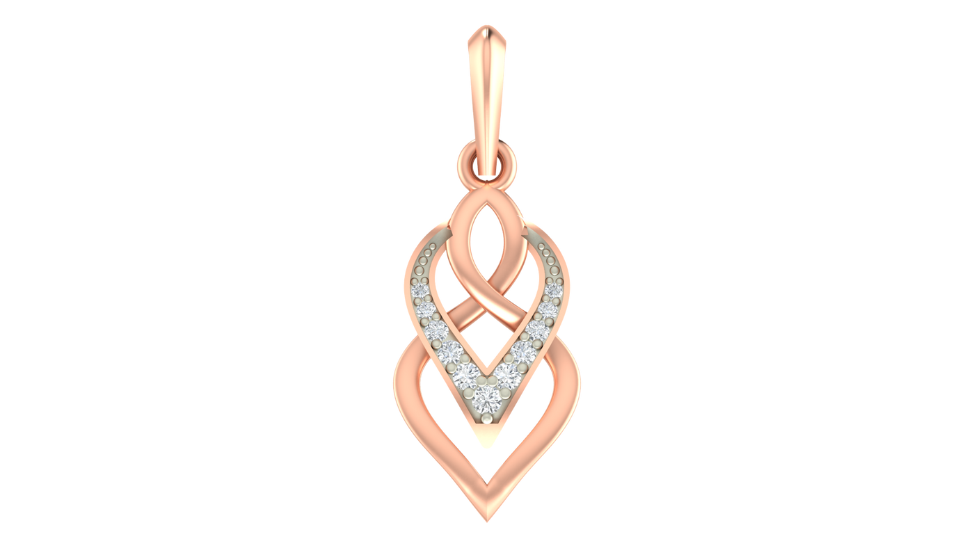 Gold & Diamond Luxe Twist Pendant Set KRC40589