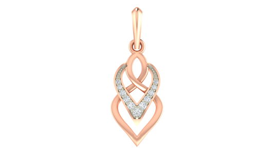 18K Gold & Diamond Dailywear Pendant Set KRA40155P