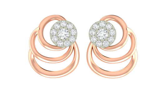 18K Gold & Diamond Women Stud Earring KRA40157E