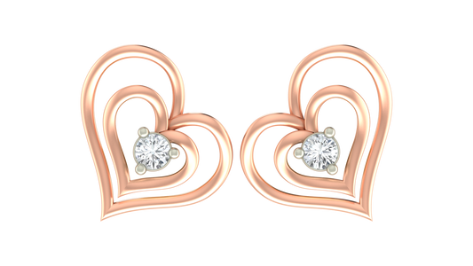 18K Gold & Diamond Solitaire Women Earring KRA40162E